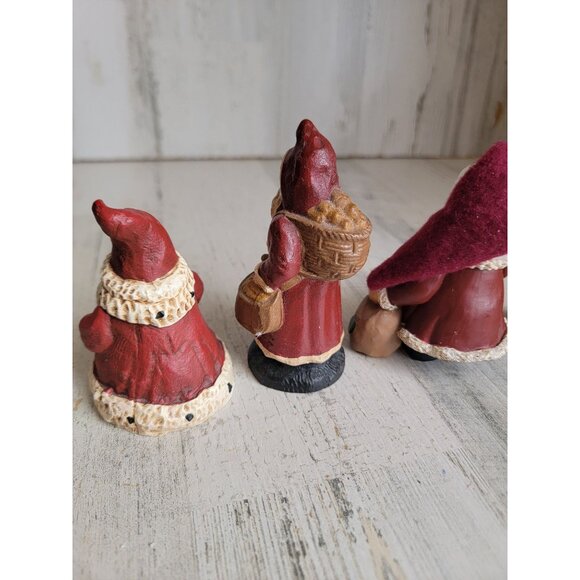 Vintage variety Santa Claus bear miniature folk art Figure Set decor - Picture 6 of 6